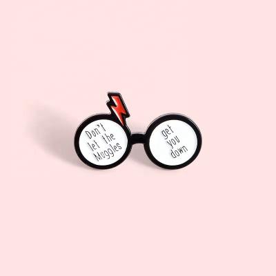 China Funny Europe Cartoon Badge Backpack Brooch Pins For Clothes Harry Glasses Magician Enamel Pin for sale