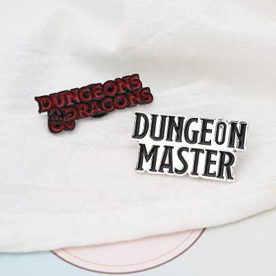 China Europe D20 Twenty-sided Matrix RPG D&D Dungeons & Dragons Badge Dungeon Master Gaming Gifts Gently Enamel Pin for sale