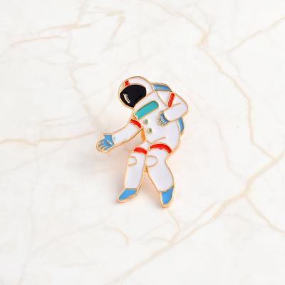 China Custom Europe Soft Enamel Outer Space Universe Taikonaut Astronaut Spaceman Metal Lapel Enamel Pins for sale