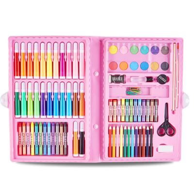 China DIY Educational Coloring 90 pcs PVC Box Package Office Stationery Gift Set Kids Art+Sets for sale