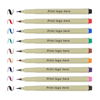 China Drawing Artistic Children Colourful Art Lettering Mildliner Tip Drawing Color Calligraphy Fine Point Brush Pens Set for sale