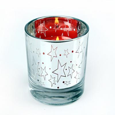 China Classical Heat resistant glass candle vessels jar for wedding decoration for sale