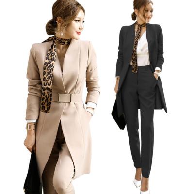 China Feminine Suites Breathable Medium And Long Style Two Piece Suit Women Suit Set Suit Women for sale