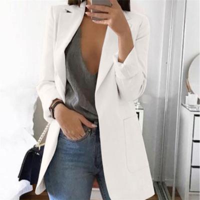 China White Suit Women Suits Ladies Solid Color Long Sleeves Cardigan Breathable Casual Suits Fashion for sale