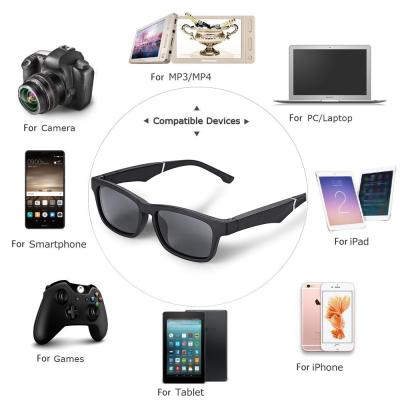 China 2020 High-end Hot New Arrival Sun Bluetooth 5.0 Smart Selling Music Call And Game Answer Smart Glasses For iPhone For Android for sale