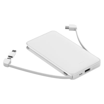 China With cable top selling built-in cable power bank 10000mAh 3 in 1 large capacity for sale