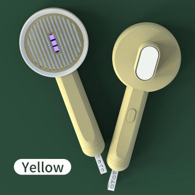 China Stocked Pet Grooming Hairbrush Supply Products for Pet Pet Grooming White Yellow Green Comb with UV Light Sterilization for sale