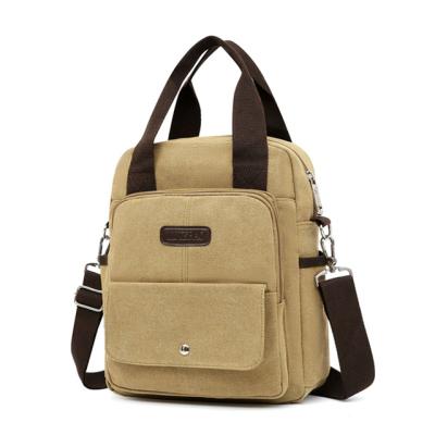 China Functional Waterproof Low Price College School Bags Daily Casual Vintage Canvas Backpack for sale