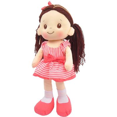 China Coral Pink Soft Plush Doll for Hugging Buddy Kids Sleeping Babies and Toddlers Infant Dolls for All Ages for sale