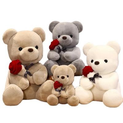 China The gift Rose bear doll plush toy support cute and cute birthday gift in girlfriend factory direct sales can be wholesale for sale