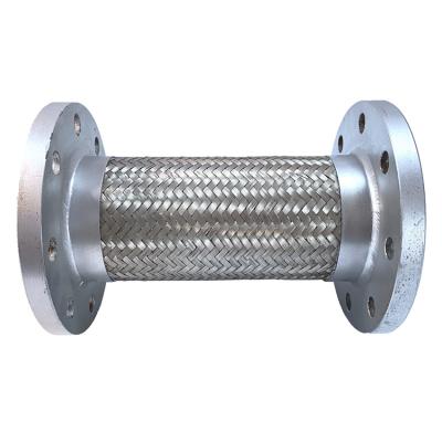 China Customized 1/4 inch ANSI 150LB flange connection stainless steel flexible metal ss304 braided hose equal for sale