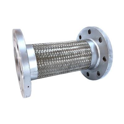 China Flexible metal braided metal ptfe compensators stainless steel flange corrugated pipe equal for sale