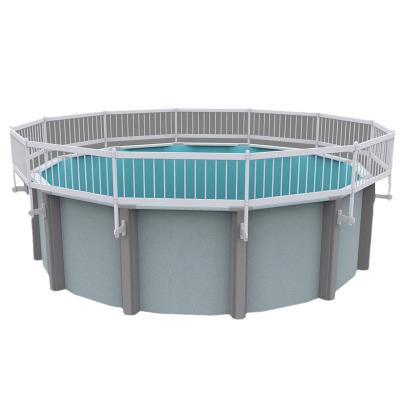 China Easily Assembled Cheap Vinyl Swimming Pool Safety Fence, White Plastic Fence Design, Handrail PVC for sale