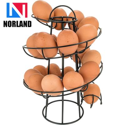 China OEM Stainless Steel Egg Skelter Dispenser Shelving Display Coffee Capsule Holder Viable Egg Storage Rack for sale