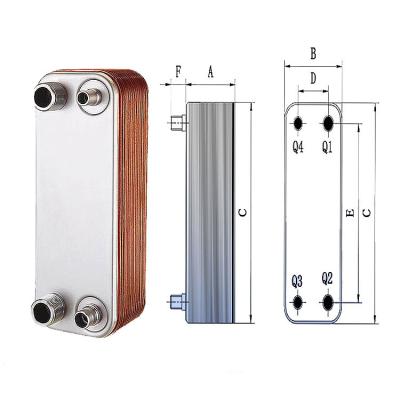 China Refrigeration Parts CB20 / Zl20b Welded Plate Heat Exchanger Water HAVC Oil Food for sale