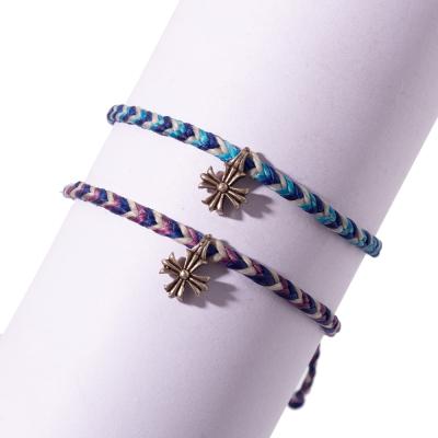 China Friendly Material Hand - Woven String Waterproof Wax Knot Bracelet Friendship Simple Bracelet for Men and Women for sale