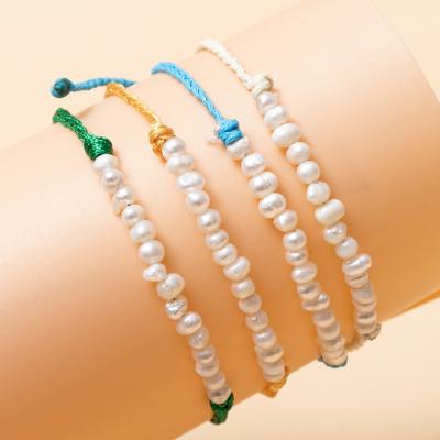 China 2021 New and American CLASSIC European Adjustable Hawaiian Thread Wax Bead Woven Bracelet for sale