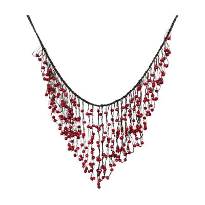 China CLASSIC wholesale handmade bohemian seed bead tassel multilayer necklace for party for sale