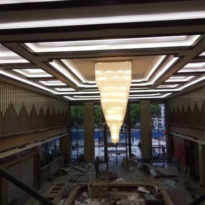 China Modern Low Price Villa Dining Hall Custom Project Hotel Lobby Crystal Led Chandelier Ceiling Light Luxury for sale