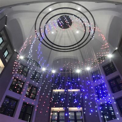 China Modern Customized Building Crystal Bubble Glass Luxury Led Chandelier Lamp Decoration Showroom Hotel Lobby Large for sale