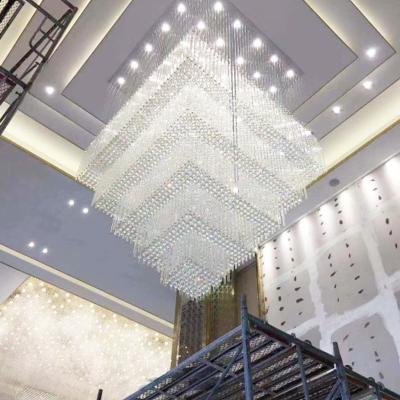 China Modern Luxury Crystal Custom Led Ceiling Chandelier Lamp Modern Villa Wedding Most Popular Hotel for sale