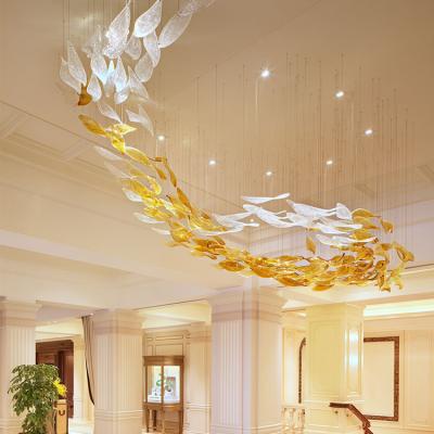 China Modern Banquet Hall Villa Exhibition Commercial Hotel Large Crystal Led Chandelier Custom New Product for sale