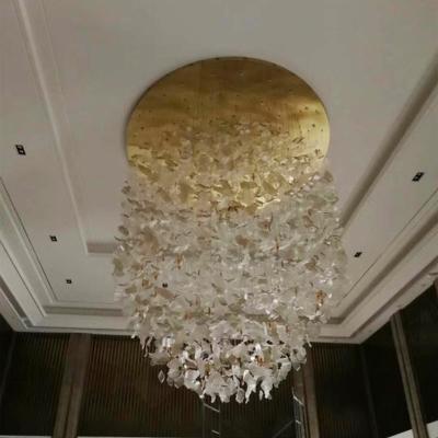 China Modern Easy Installation Staircase Hotel Banquet Hall Custom Project Luxury Crystal Led Chandelier Lamp for sale