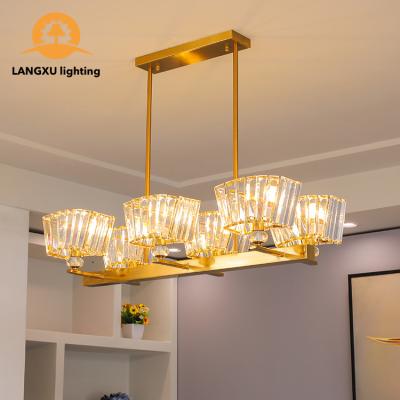 China Modern Decoration Living Room Wedding Ceiling Modern Crystal Led Pendant Light Gold Luxury Hotel Chandelier for sale