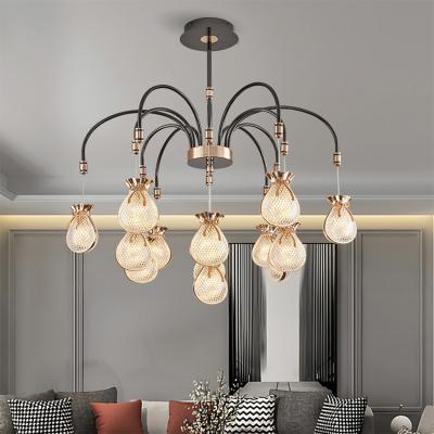 China Shell Iron Office Bedroom Indoor Good Price Pendant Lamp Acrylic Modern Living Room Chandelier for sale