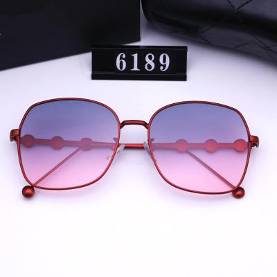 China Wholesale Fahion Sunglasses 6189 Metal Polarized Mens Designer Luxury Oversized Sunglasses For Women 2021 for sale