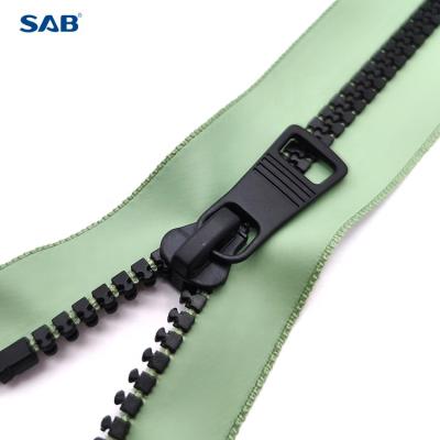 China New SAB brand zipper style#5 nylon waterproof clothing zipper auto lock open zipper for sale