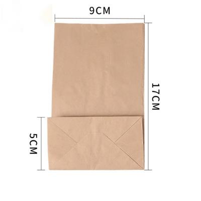 China Recycled Materials Kraft Paper Bag Bread Kraft Paper Oil Proof Kraft Paper Takeout Bag is Customizable for sale