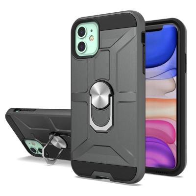 China 2 In 1 Combo Phone Case For Iphone 11 Pro Ring Cases Accessories Shock Cell Frosted Casing Phone For Apple for sale