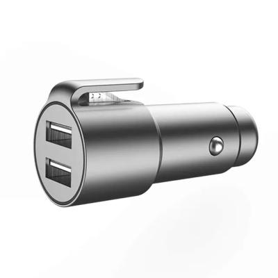 China Hot Sale Emergency Escape +Phone Fast Charging 3.1A Certificate Aluminum Alloy QC 3.0 Latest Mini Car Charger Adapter For Car Cigarette Lighter for sale