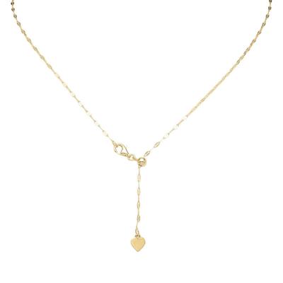 China Hot Selling Vintage QLEESI Gold Plated Minimalist Jewelry 18K Gold Adjustable Necklace Classic For Woman for sale