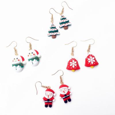 China Cute Sweet Snowman Santa Bells Xmas Earrings Princess Cartoon Xmas Earrings from CONSERVATIVE 2021 CLASSICS for sale