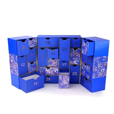 China Recycled Materials Wholesale Latest Design Luxury Custom Gift Box Manufacturer For Advent Calendar Box for sale