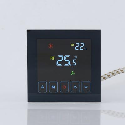 China Room Air Conditioner Thermostat Smart Flame Retardant Plastic Temperature Controller Black for sale