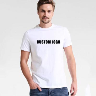 China Wholesale Anti-Shrink China Customized Classic Round Neck Short Sleeve White Plain Custom Printing T-Shirts for sale