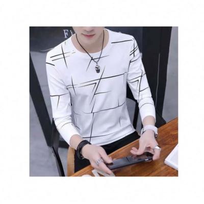 China Wholesale Korean Hot Sale Men's Clothing Anti-Shrink Slim Fit Casual O Neck Long Sleeve T-Shirt for sale