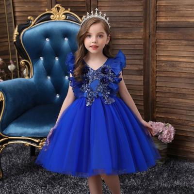 China 2021 New Arrivals Breathable Birthday Party Wedding Embroidered Little Girls Dresses for sale