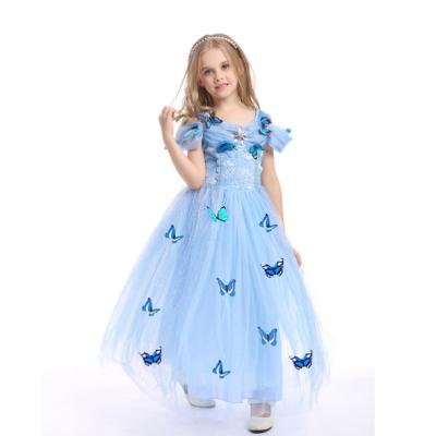 China TV & movie Cinderella TV cosplay costumes and movie Cinderella costume butterfly applique princess dress cosplay holiday party dress for sale