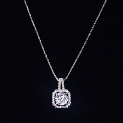 China Environmental Friendly Simple Square Rhinestone Jewelry Accessories Necklace 2021 Women Pendant Necklaces - Pint for sale