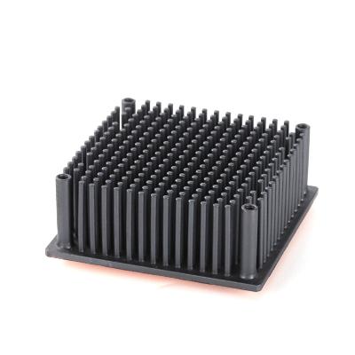 China LED Lights Customized Graphene Radiator 60*60*20mm-02 Pure Copper Black Square Cold Forge Heatsink for sale