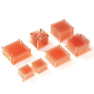 China Customized cold forged heatsink heatsink fin pin heatsink copper gpu heatsink cpu heatsink pure copper pin for sale