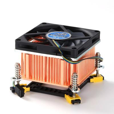 China Custom Small Copper Computer Case Radiator Fin CPU Cooler VGA Fan PC Skiving Cooling Heatsink For Computer CPU for sale