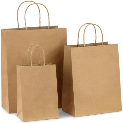 China Custom Recyclable Kraft Paper Bag With Your Own Logo Customized Shopping Paper Suitcase With Handle for sale