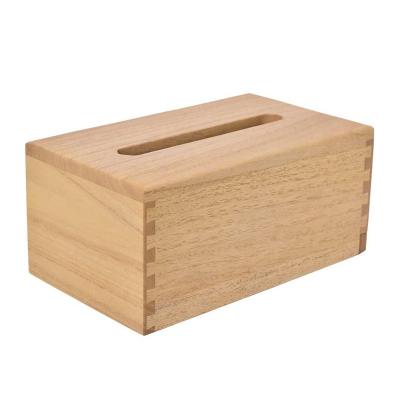 China Reclaimed Wood Materials Tissue Dispenser Box Lid For Home Kitchen Bathroom Office Restaurant Table Decor Countertop Towels Organizer for sale