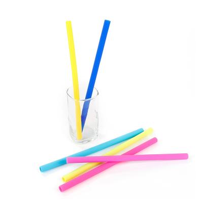 China Eco-friendly Wholesale Eco-Reusable Custom Colored Drinking Silicone Straw Set for sale