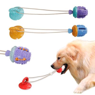 China Viable Dental Double Suction Cup Toy Set Dog Chew Suction Cup Rope Toys Dog Cotton Suction Cup Dog Accessories for sale